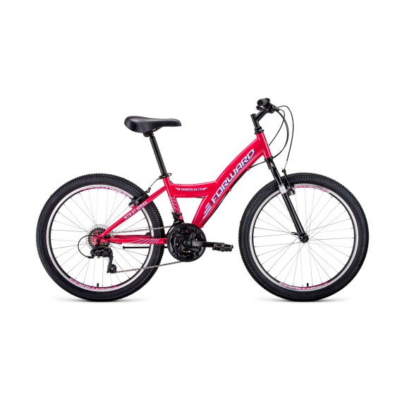Велосипед FORWARD DAKOTA 24 1.0 (24" 18 ск. рост 13") 2020-2021, розовый/белый, RBKW1J14E004 