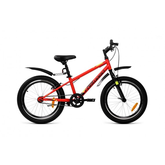 Велосипед FORWARD UNIT 20 1.0 (20" 1 ск. рост 10.5") 2020-2021, красный матовый