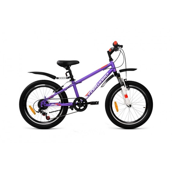 Велосипед FORWARD UNIT 20 2.2 (20" 6 ск. рост 10.5") 2020-2021, фиолетовый/белый