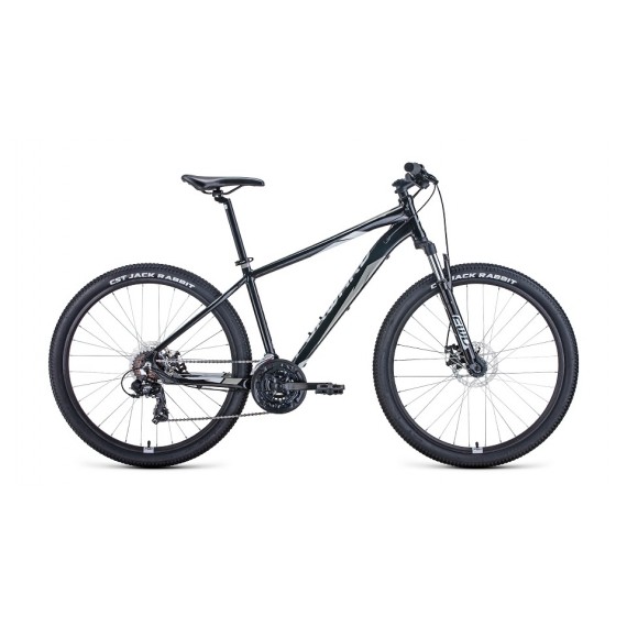 Велосипед FORWARD APACHE 27,5 2.0 disc (27,5" 21 ск. рост 19") 2020-2021, черный/серый