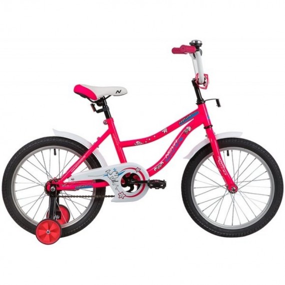 Велосипед NOVATRACK 18" NEPTUNE розовый, тормоз нож, крылья корот, защита А-тип