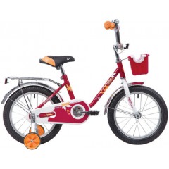 Велосипед NOVATRACK 16" MAPLE, красный, полная защита цепи, тормоз нож.,крылья и багажник хром